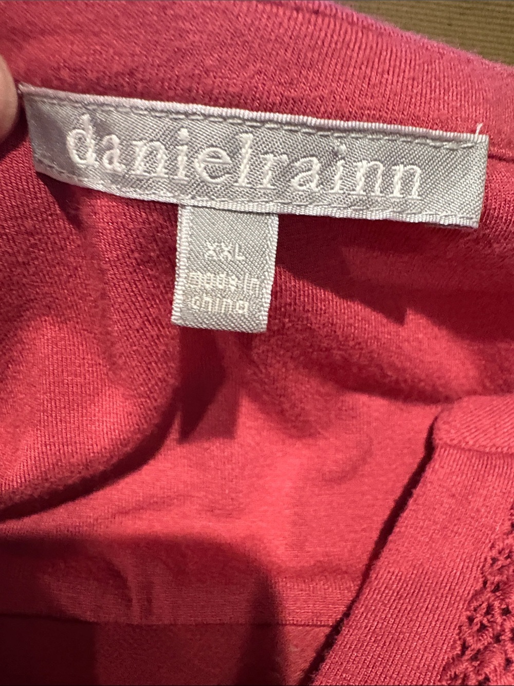 Daniel Rainn Namika Split Neck Knit Top. Blouse Dark Pink. - Picture 10 of 13